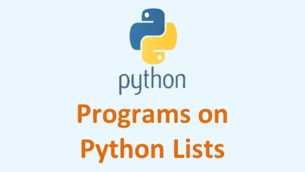 Python Programs on Lists - Simply Coding