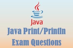 Java print exam questions