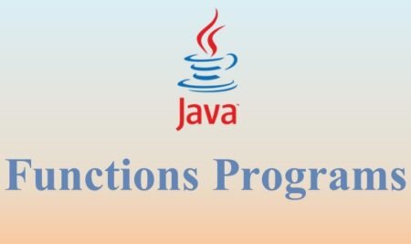 Functions or methods Programs