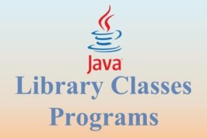Library Classes Programs