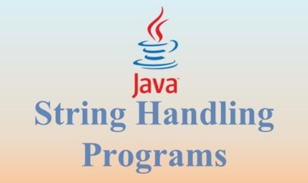 String Handling Programs