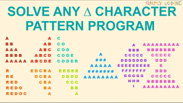 Solve Any Character Pattern Program In Java