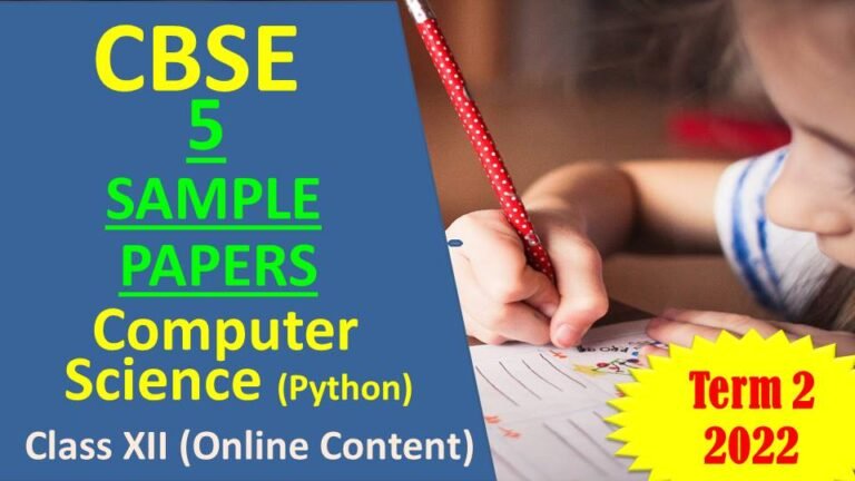 Cbse Sample Papers Class 12 Computer Science (2025) - Simply Coding